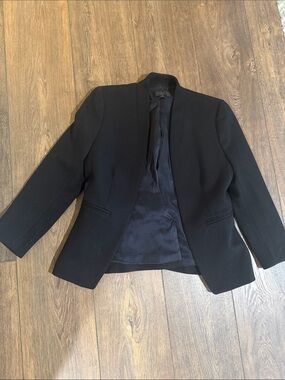J.crew Black Women's Tailored Open-Front Blazer Jacket 4P